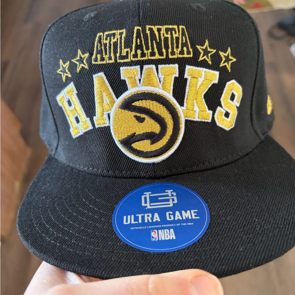 NBA Atlanta Hawks Black and Yellow Cap